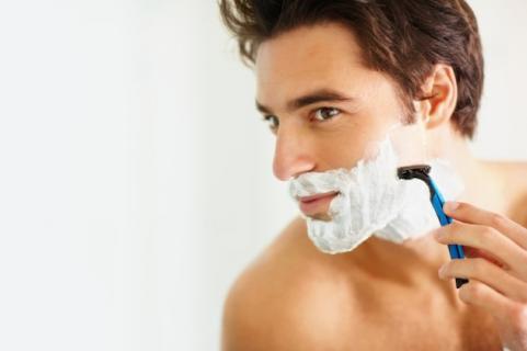 man-shaving